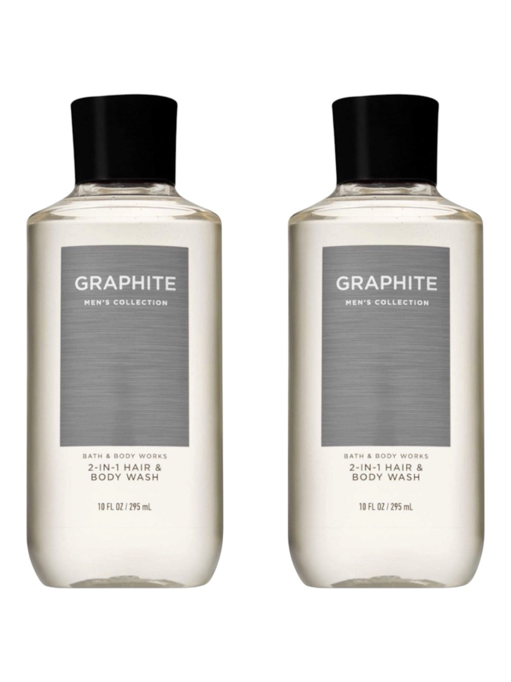 BATH AND BODY WORKS GRAPHITE MEN'S 2-IN-1 HAIR & BODY WASH 295ML X2 - BRAND NEW